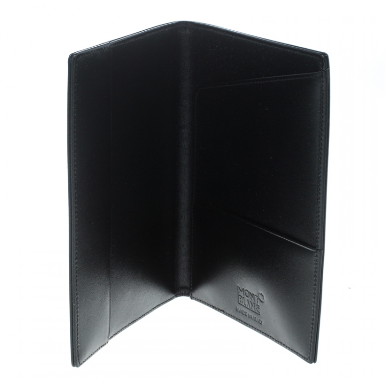 Pre Owned Montblanc Black Leather Meisterstuck Passport Holder