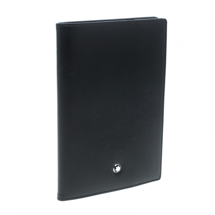 Pre Owned Montblanc Black Leather Meisterstuck Passport Holder