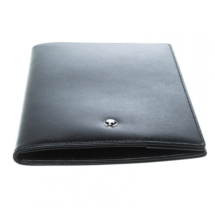 Pre Owned Montblanc Black Leather Meisterstuck Passport Holder
