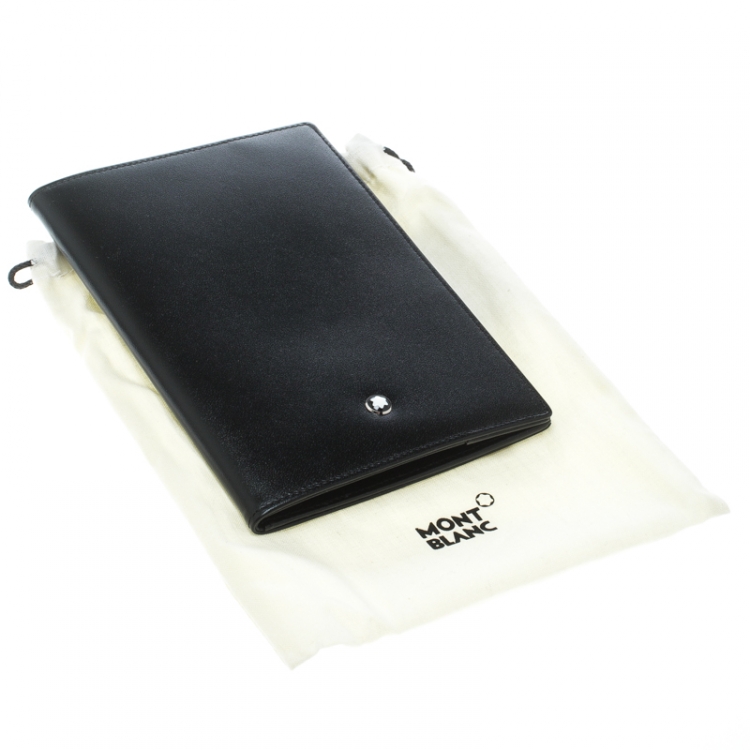 Pre Owned Montblanc Black Leather Meisterstuck Passport Holder