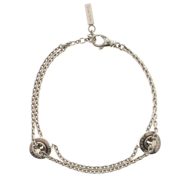 Pre Owned Montblanc Profile Wish Ring Silver Bracelet 