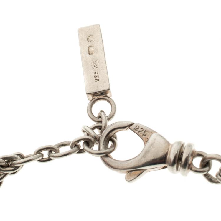 Pre Owned Montblanc Profile Wish Ring Silver Bracelet 