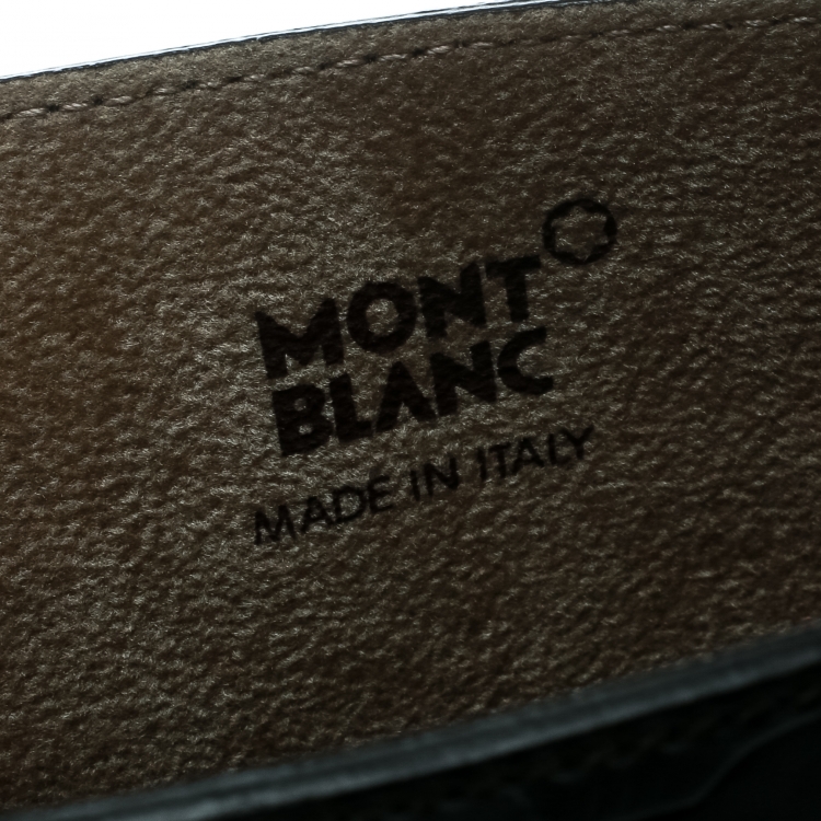 Pre Owned Montblanc Black Croc Embossed Leather iPad Cover