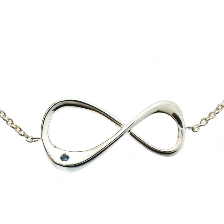 مملوكة مسبقًا Montblanc Infiniment Vôtre UNICEF Blue Sapphire Silver Bracelet