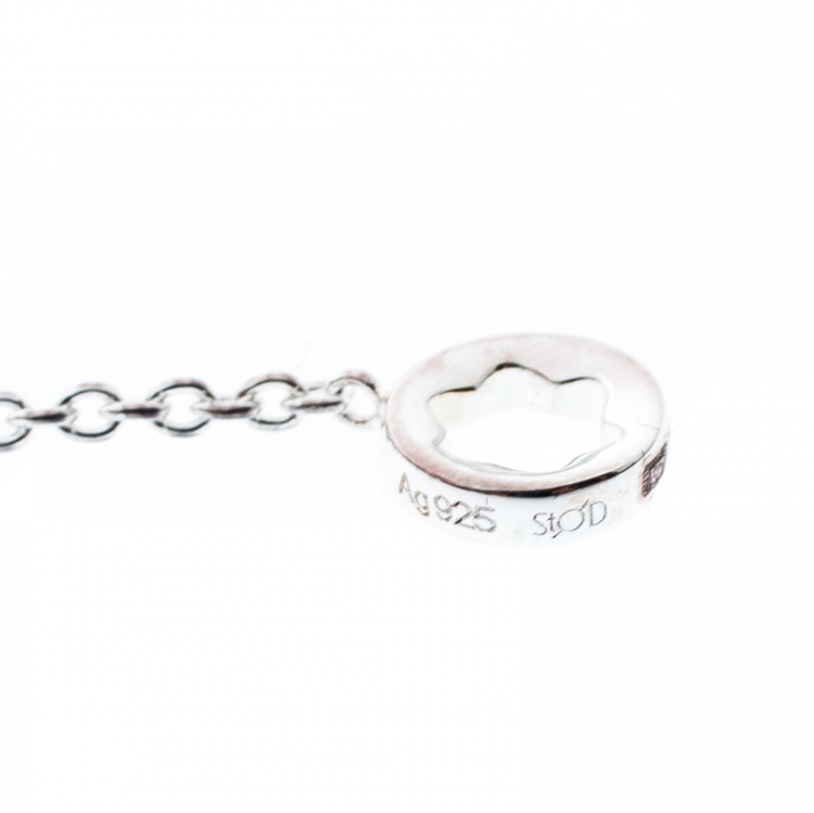Pre Owned Montblanc Infiniment Vôtre UNICEF Blue Sapphire Silver Bracelet