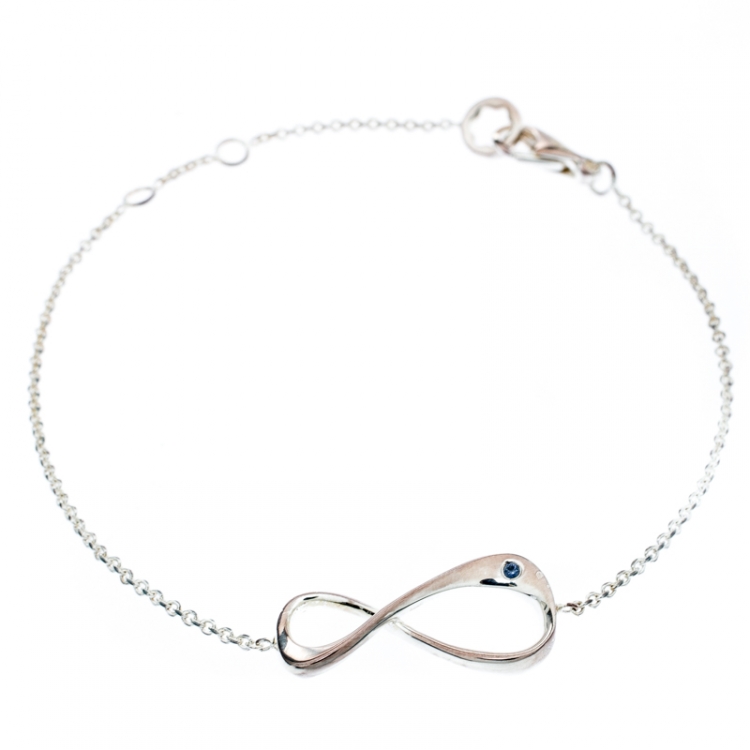 Pre Owned Montblanc UNICEF Infiniment Vôtre Sterling Silver Bracelet