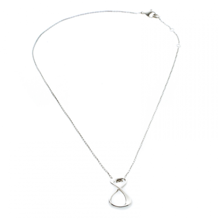 Pre Owned Montblanc UNICEF Infiniment Vôtre Pendant Sterling Silver Necklace