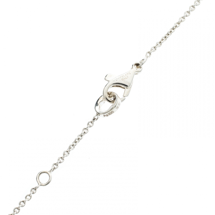 Pre Owned Montblanc UNICEF Infiniment Vôtre Pendant Sterling Silver Necklace