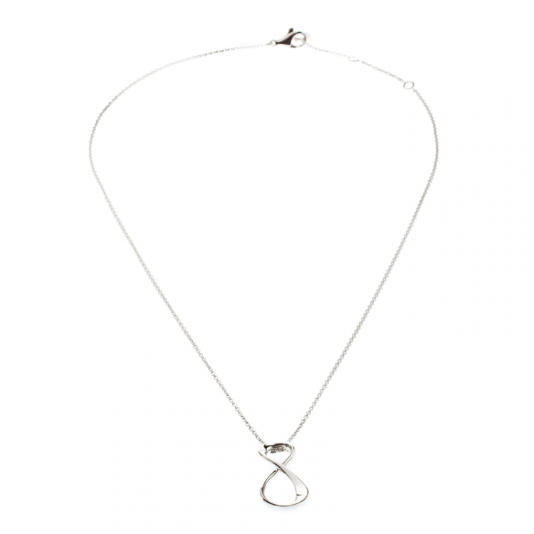 Pre Owned Montblanc Infiniment Vôtre Silver Pendant Necklace