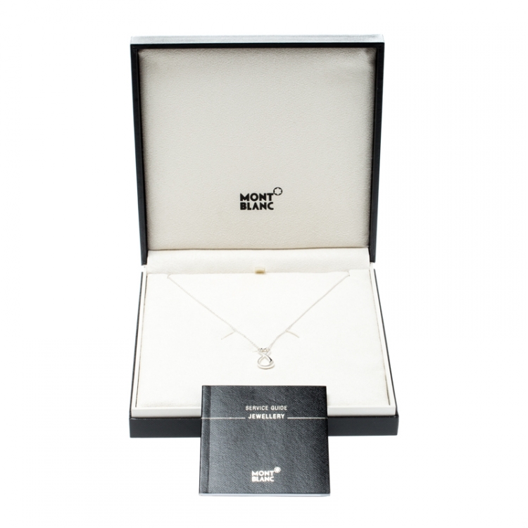 Pre Owned Montblanc Infiniment Vôtre Silver Pendant Necklace