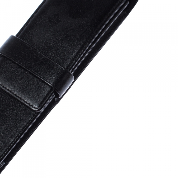 Pre Owned Montblanc Black Leather Meisterstück 2 Pen Pouch