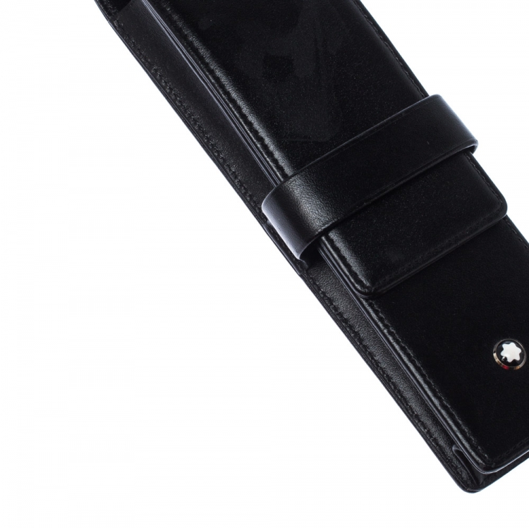 Pre Owned Montblanc Black Leather Meisterstück 2 Pen Pouch