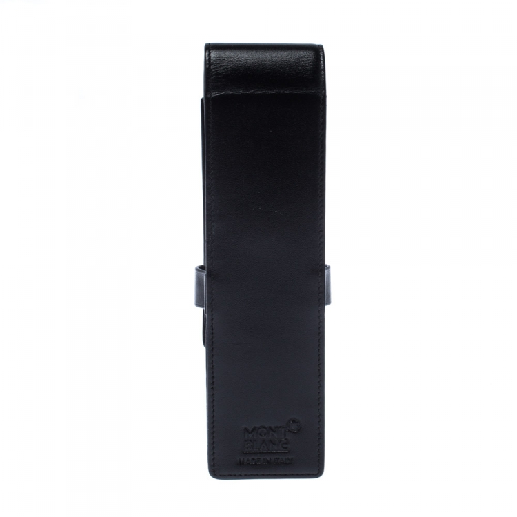 Pre Owned Montblanc Black Leather Meisterstück 2 Pen Pouch