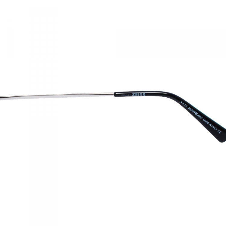 Pre Owned Montblanc Silver Tone /Smoke Grey MB-550S Round Sunglasses 