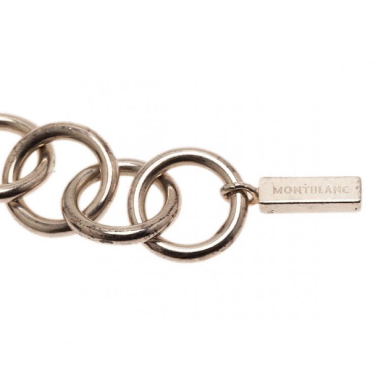 مملوكة مسبقًا Montblanc Heart Silver Diamond Bracelet 23CM