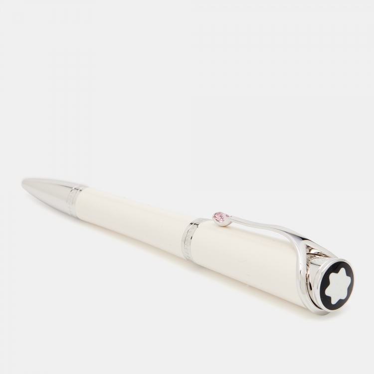 Pre Owned Montblanc Princesse Grace de Monaco Ivory Resin Ballpoint Pen