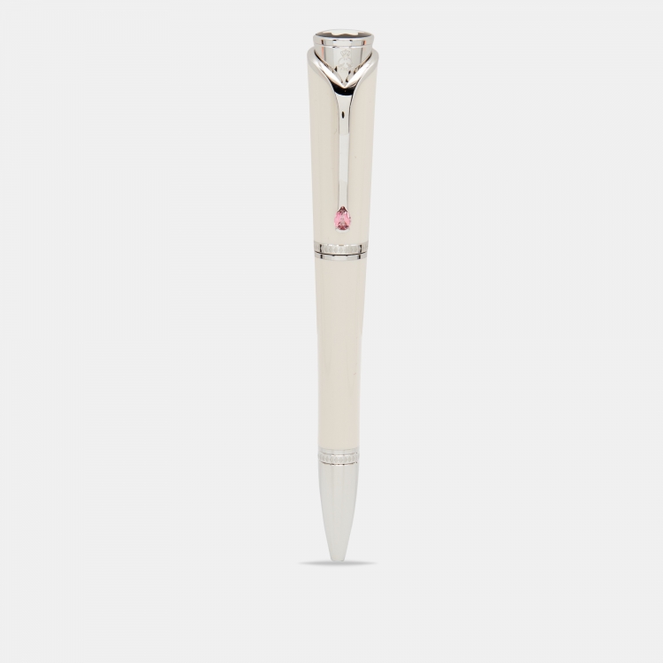 Pre Owned Montblanc Princesse Grace de Monaco Ivory Resin Ballpoint Pen