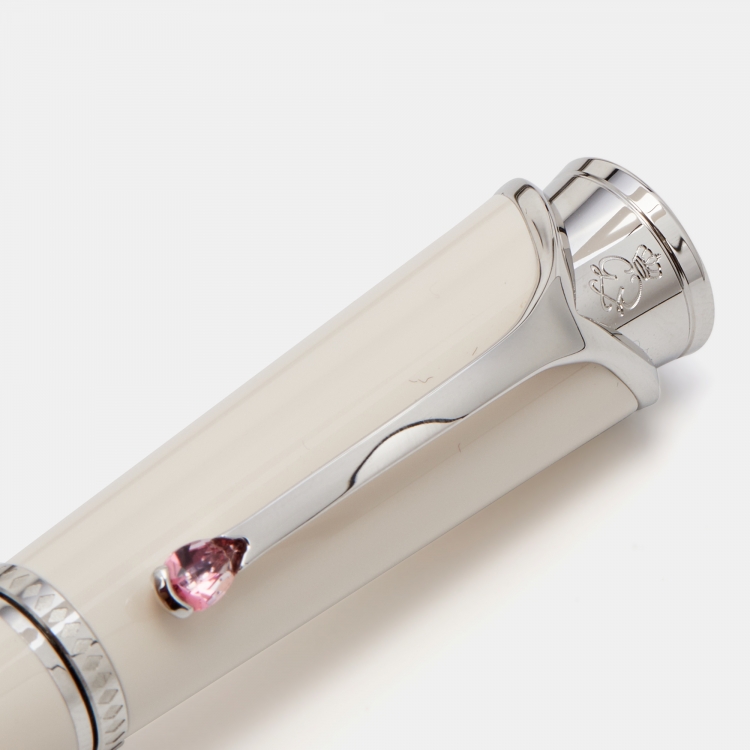 Pre Owned Montblanc Princesse Grace de Monaco Ivory Resin Ballpoint Pen