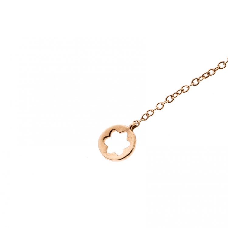 Pre Owned Montblanc Coeur de Pétales Entrelacés 18k Rose Gold Charm Bracelet