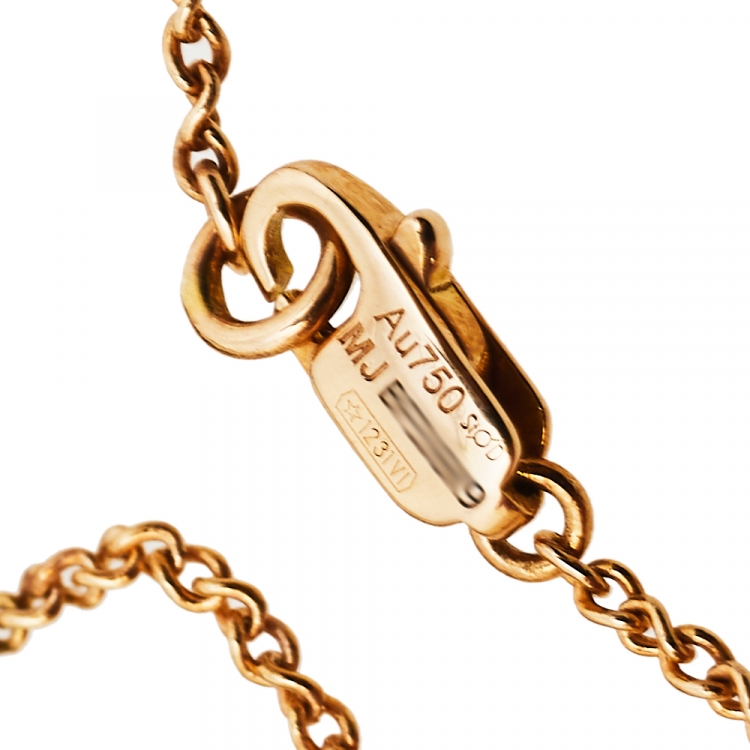 مملوكة مسبقًا Montblanc 18K Rose Gold Star Heart Charm Bracelet