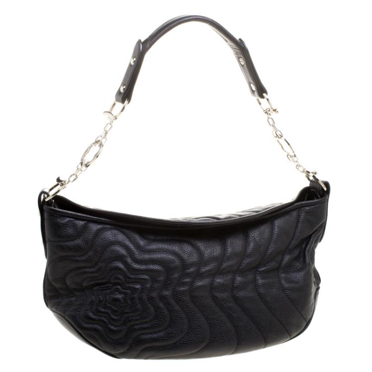 Pre Owned Montblanc Black Leather Starisma Alcina Hobo