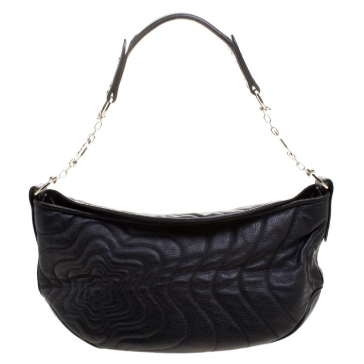 Pre Owned Montblanc Black Leather Starisma Alcina Hobo