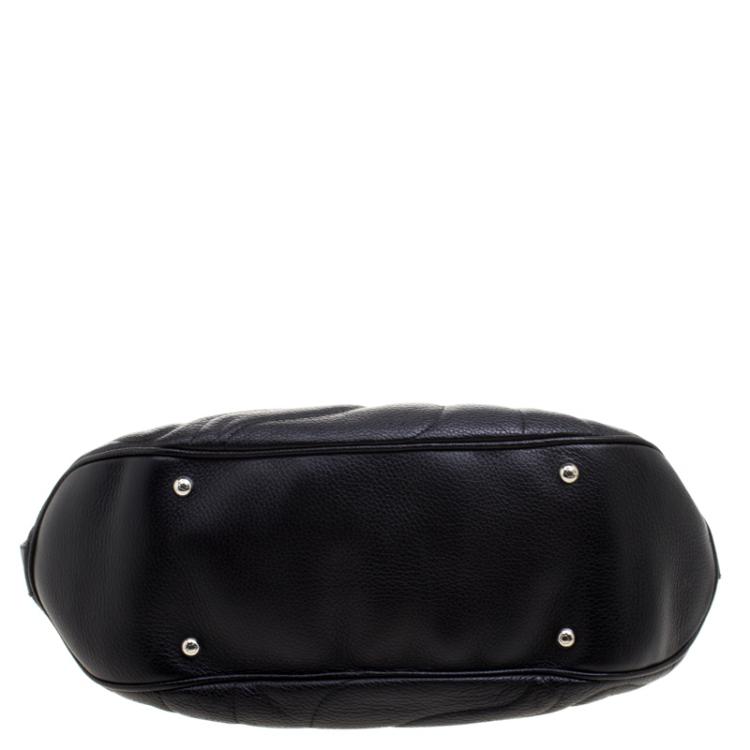 Pre Owned Montblanc Black Leather Starisma Alcina Hobo