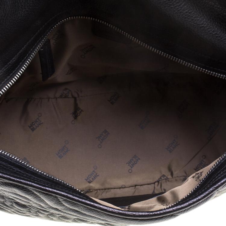 Pre Owned Montblanc Black Leather Starisma Alcina Hobo