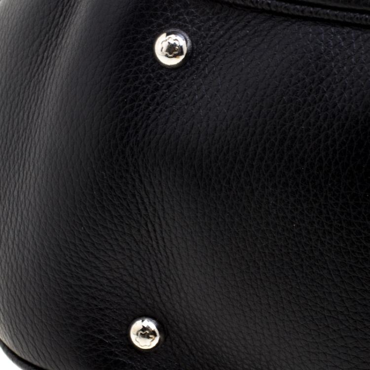 Pre Owned Montblanc Black Leather Starisma Alcina Hobo
