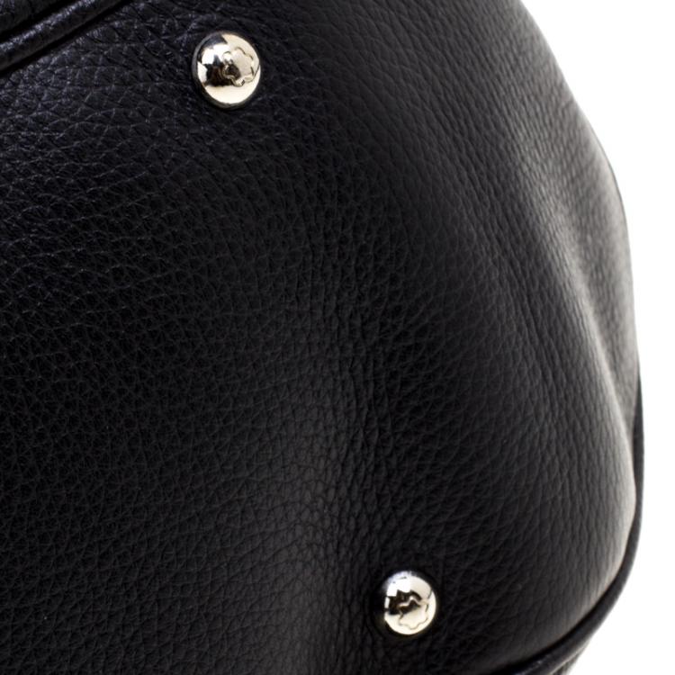 Pre Owned Montblanc Black Leather Starisma Alcina Hobo