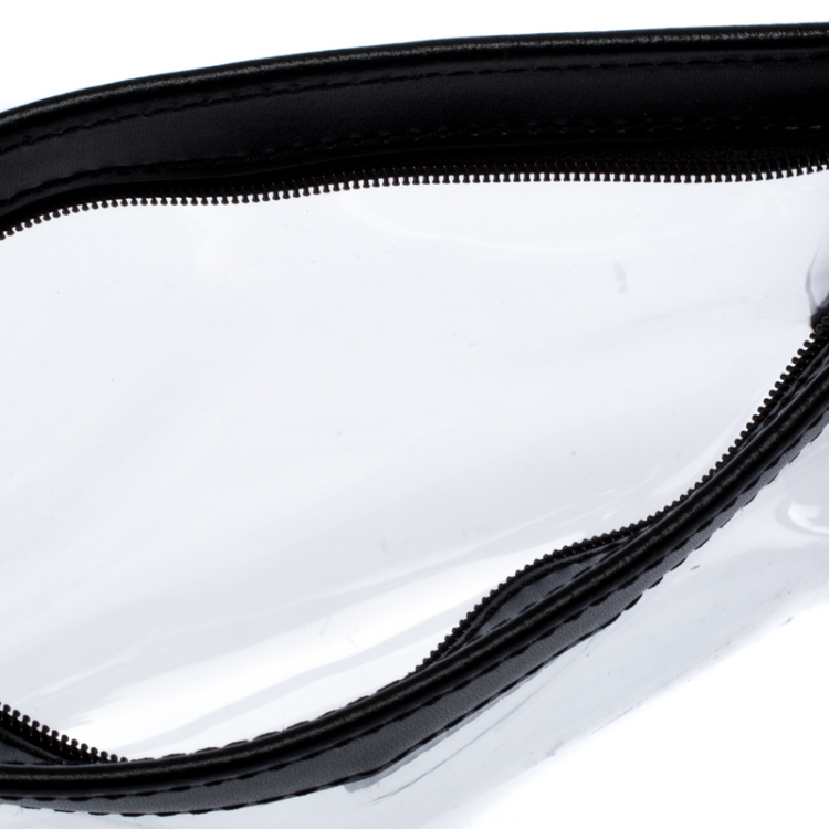 Pre Owned Montblanc Black/Transparent PVC and Leather Nightflight Liquid Flight Pouch