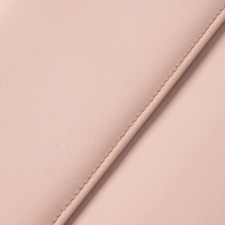 Pre Owned Montblanc Rose Pink Leather Lady Star Continental Wallet