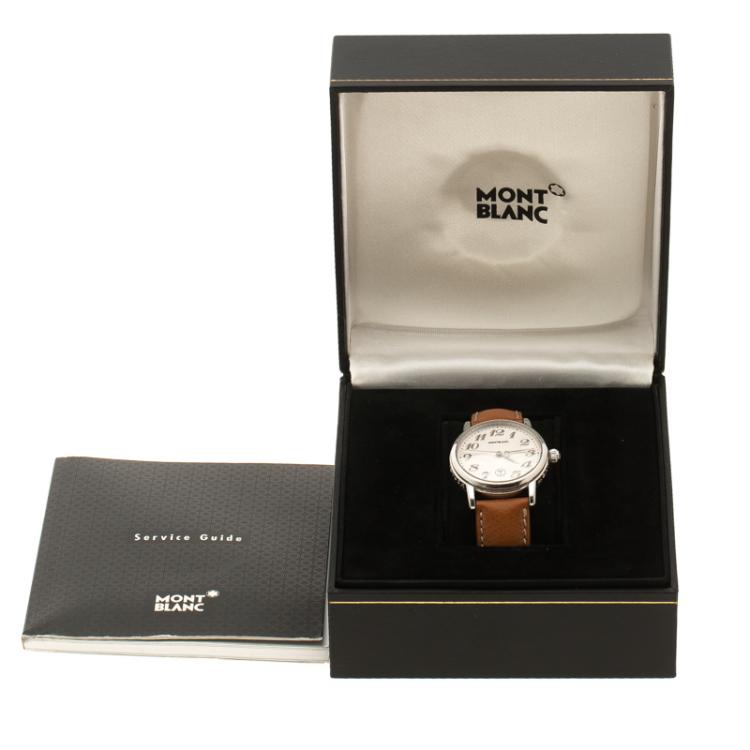 Pre Owned Montblanc White Stainless Steel Meisterstuck Women's Wristwatch 32 mm