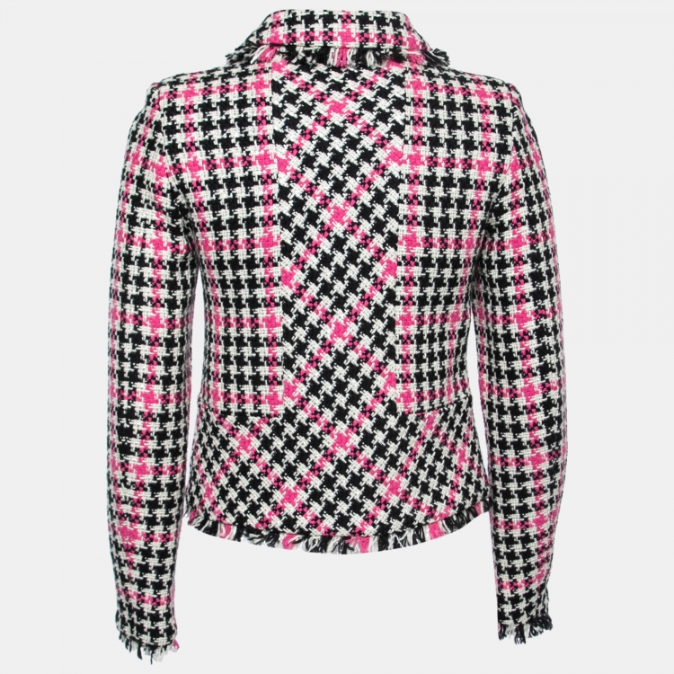 pink × black houndstooth pocket fur op 【55%OFF!】 - ワンピース