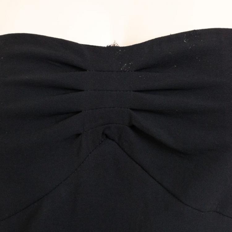 Pre Owned Moschino Jeans Black Strapless Donna Dress L