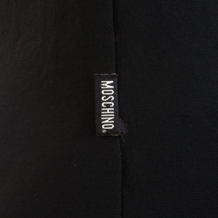 Pre Owned Moschino Jeans Black Strapless Donna Dress L