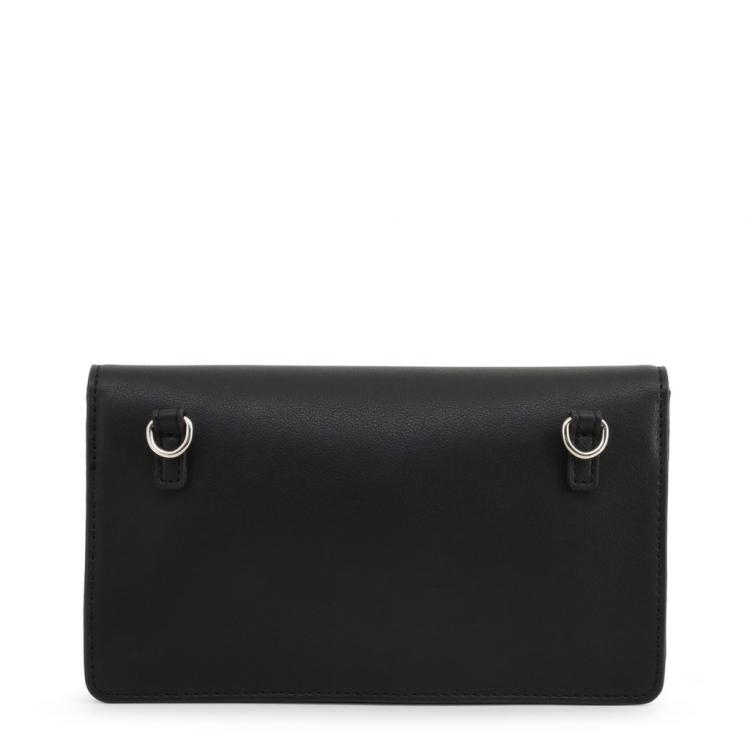 مملوكة مسبقًا Love Moschino Black Faux Leather Scarf Clutch Bag