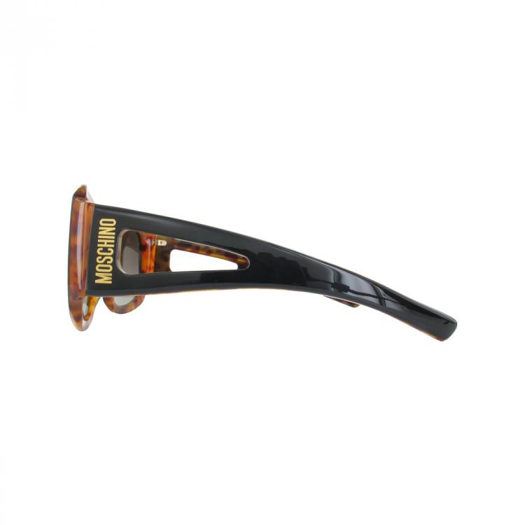 Pre Owned Moschino Black MO860S Square Sunglasses