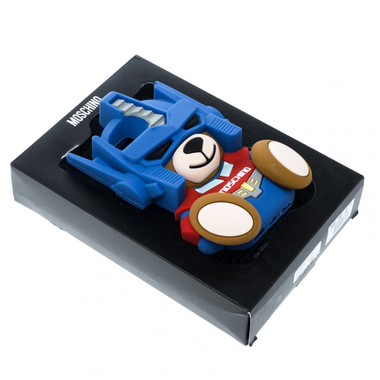 Pre Owned Moschino Blue Rubber Transformer Bear iPhone 7 Case