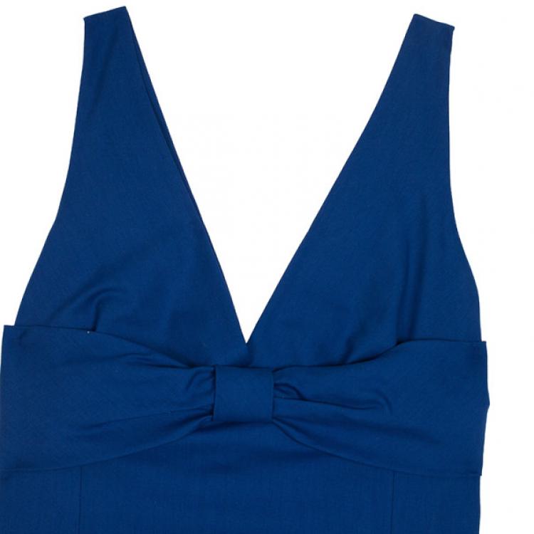 Pre Owned Moschino Bow Detail Fitted Dress M