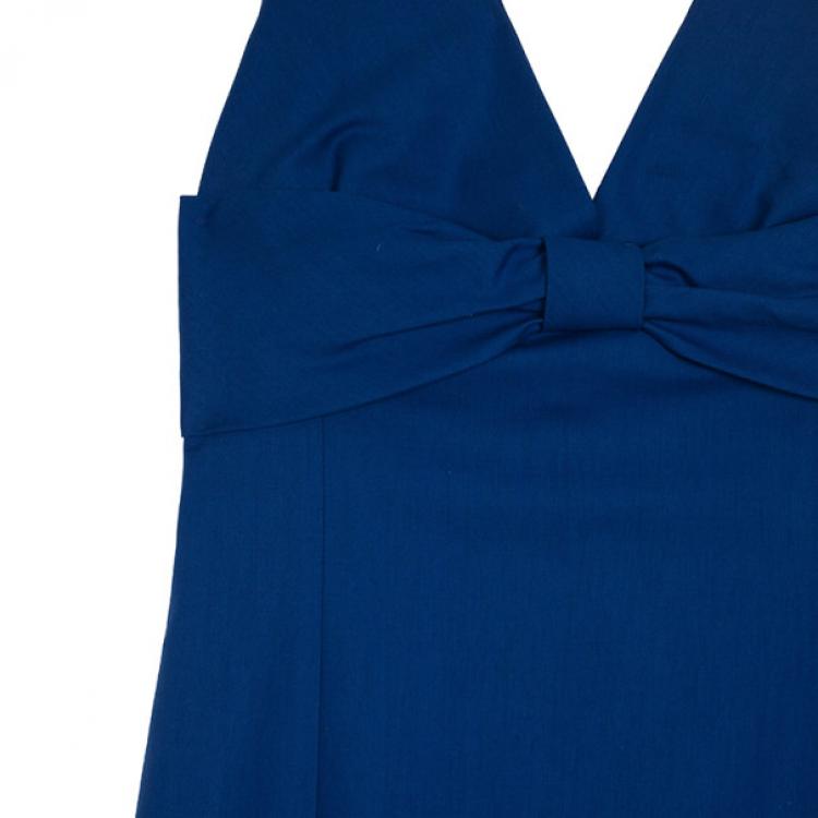 Pre Owned Moschino Bow Detail Fitted Dress M