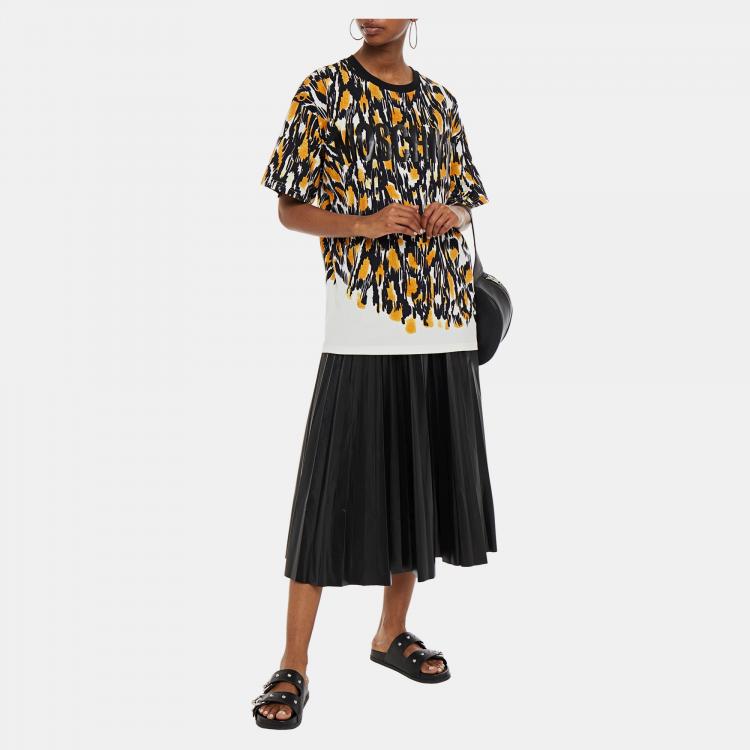 Pre Owned Moschino Cotton Short Sleeved Top S