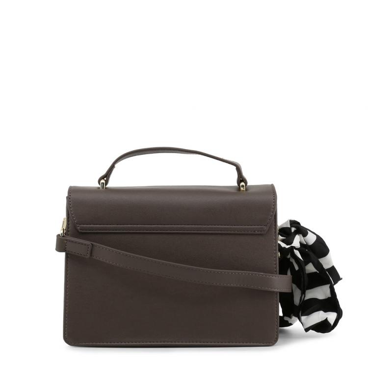 Pre Owned Love Moschino Grey Leather Scarf Top Handle Bag