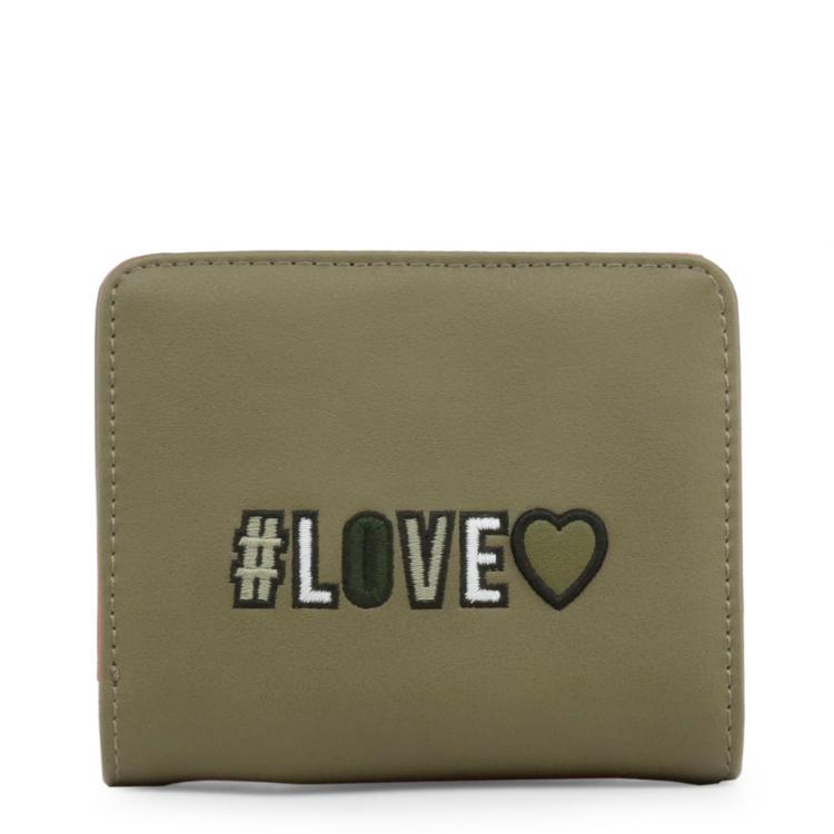 Pre Owned Love Moschino Green Leather Coin Purse