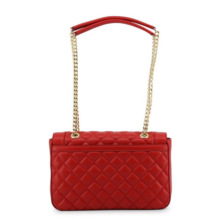 مملوكة مسبقًا Love Moschino Red Quilted Leather Chain Flap Bag