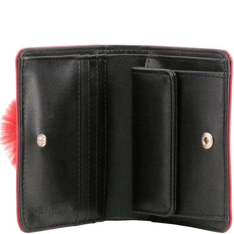 مملوكة مسبقًا Love Moschino Red Faux Leather Coin Purse