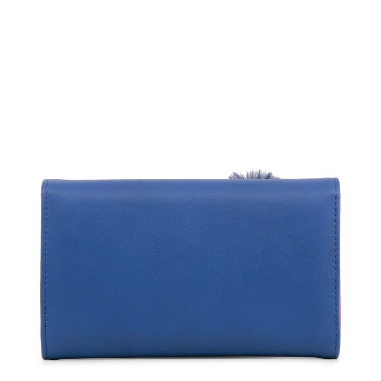 Pre Owned Love Moschino Blue Faux Leather WOC Clutch Bag