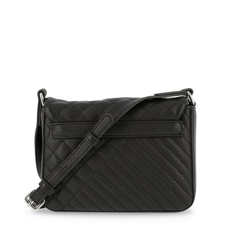 Pre Owned Love Moschino Black Quilted Leather Crossbody Bag