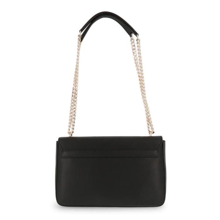 Pre Owned Love Moschino Black Leather CHARMING Chain Shoulder Bag