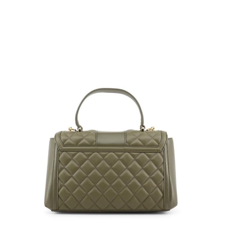 مملوكة مسبقًا Love Moschino Green Quilted Faux Leather Crossbody Bag